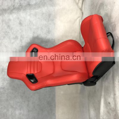Cement Chili red PVC  Adjustable with single/double slider racing seat for car use Car Seat