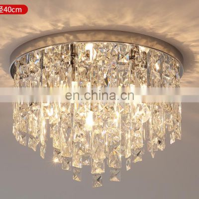 Suspended Lamp Crystal Chandelier Lamp Glass Ball Stairs Droplight Lamp Square Pendant Light