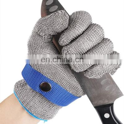 Stainless Steel Wire Mesh Anti Cut Glove Resistant Iron Meat Cutting Glove Slicing Shucking Carving Peeling Food Kitchen Fishing