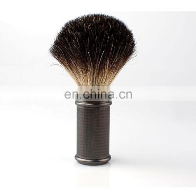 New design mens really black badger hair durable shaving metal handle razor razor brush