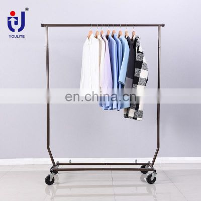 Heavy duty industrial clothing rack laundry stand on wheels