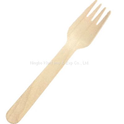 Biodegradable Cutlery Natural Wood /Birch Wooden Disposable Cutlery Set Spoon Fork Knife(1000/Case)