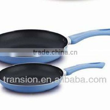 Non-stick light blue color coating frying pan alumium fry pans