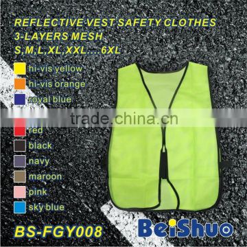 BS-FGY008 Reflective safety vest clothing black side