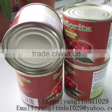 198g canned tomato paste,hard open,paper label,export to dubai