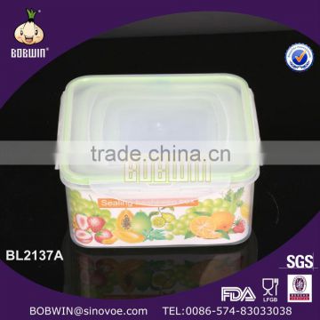 Square plastic food box