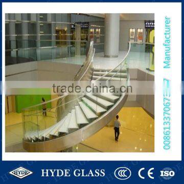 8+0.76+8mm tempered laminated stair step glass