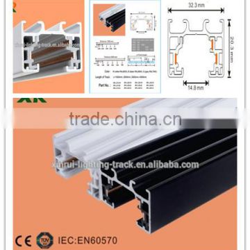 one phase 3 wires light rail track for led track light 30w 40w 50w