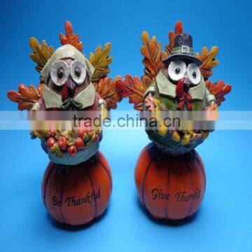 Turkey on the pumpkin resin craft for harvest festival decorations