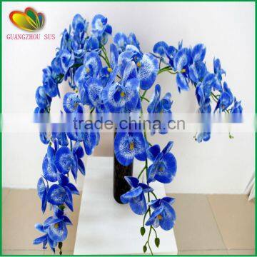 wholesale high quality artificial blue orchid flowers fake orchid flowers PU orchid flowers