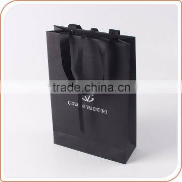 Eco-Friendly Paper Material Luxury Jewelry Paper Bags with Ribbon Handles