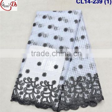 CL14-239 Fashionable and beautiful net french lace with stone,many colors for you choice