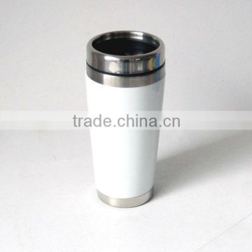450ml (16oz) reusable stainless steel ceramic mug without handle