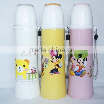 500ml Double wall stainless steel vacuum travel thermos flask bottle, good for ladies