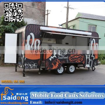 New application practicable vending cart philippins china food kiosk price food trailers with fryer