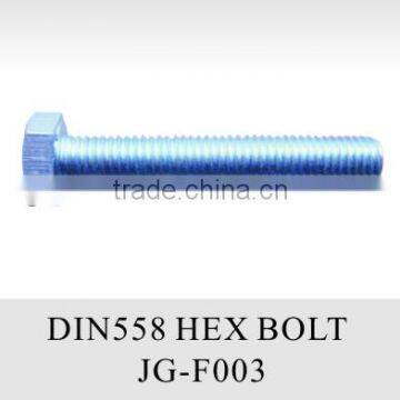 din558 Zinc-Plated full thread carbon steel hex head bolt