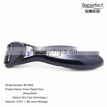 handheld private label available microcurrent galvanic face massage roller