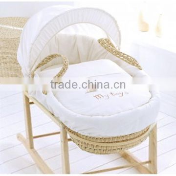 HOT High Quality 100%handmade exquisite baby basket bassinet wicker baby basket for sale