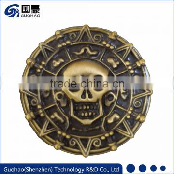 Custom collection ancient coin skull medallion