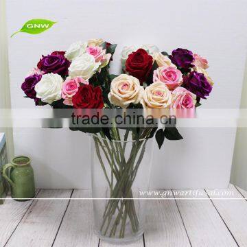 GNW FL-RS50-10CM High quality artificial love silk rose flower for decoration