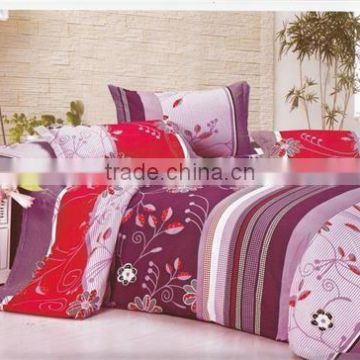 queensize flower design photo printing diamond velvet hotel home bedding set