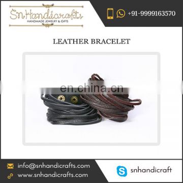 Fashionable Hand-Made Real Leather Bracelet Wristband for Men and Boys for Groovy Appearance