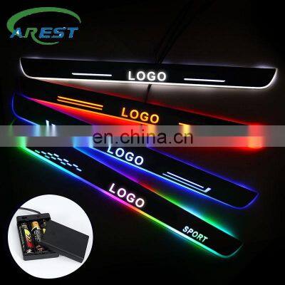 Carest Moving LED Door Sill For LEXUS SC Convertible UZZ 40 2001-2010 Door Scuff Plate Acrylic Car Welcome Lights Accessories