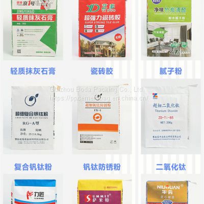 Customize Dimensions Packaging 20kg Valve Bags Of Cement