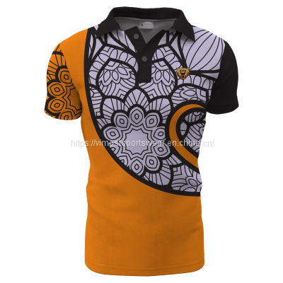 cool and dry custom polo shirts with free full sublimation for wholesale