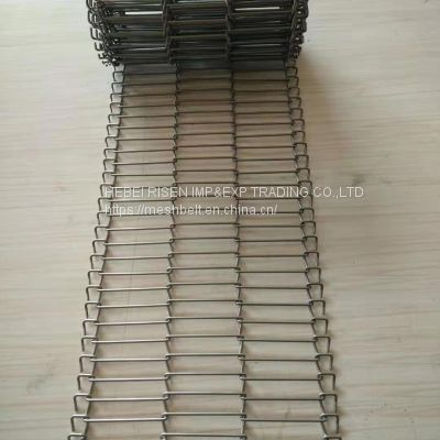 Stainless Steel Wire Mesh Conveyor Belts Flat Flex Conveyor Belts / Enrober Conveyor Belts For Food Industry