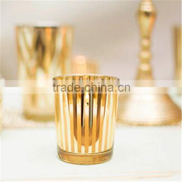 Gold Mercury Glass Tealight Holder & Glass mini Mason Jar For Wedding / homeDecor