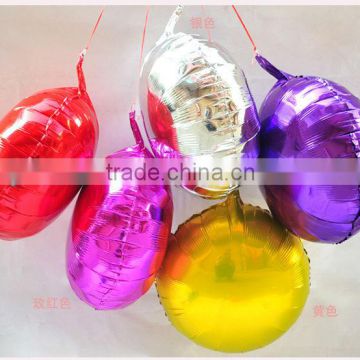 plain color round shape foil balloon