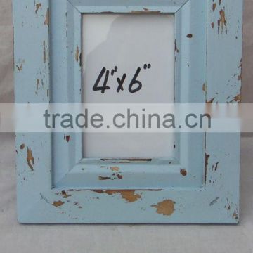 Antique blue wooden hang photo frames size 4x6"