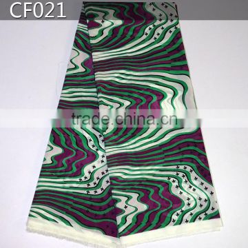 silk chiffon printed fabric for lady dress CF021