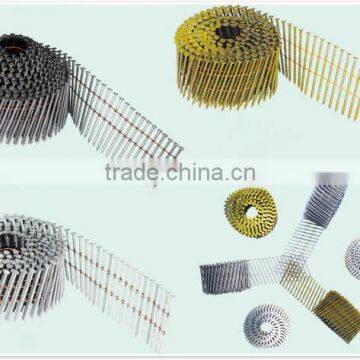 roofing coil nail, pallet coil nail, galvanized, painled or polished