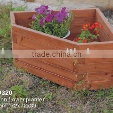 Outdoor solid wooden flower planter/wooden flower pot