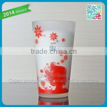 white porcelain glass milk cup printing custom logo clean milk glass cup mugs