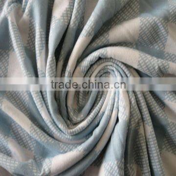 30S poly spun printed stretch fabric, 100% poly knitted fabric