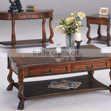 CF30017 Unique Carved Tiger claw Storage Coffee End Sofa Table
