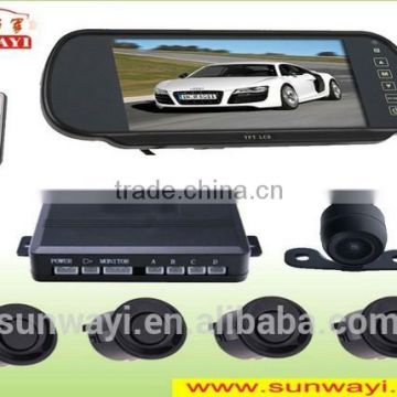 7" TFT Mirror Monitor Bluetooth Reversing Parking Sensor with MP5 functions