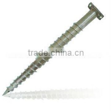 Helix ground screw for solar pv plant