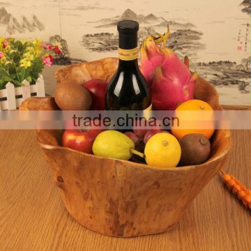 Hot selling carved wooden fruit bowl top quality flower pots