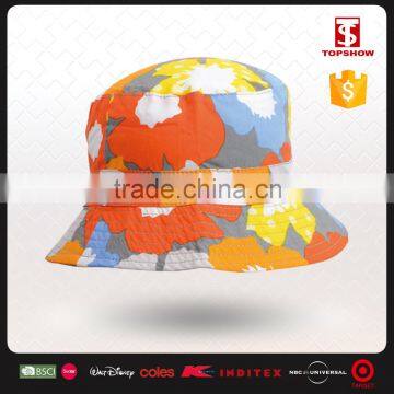 cotton colorful floral printed bucket hats for parents and child