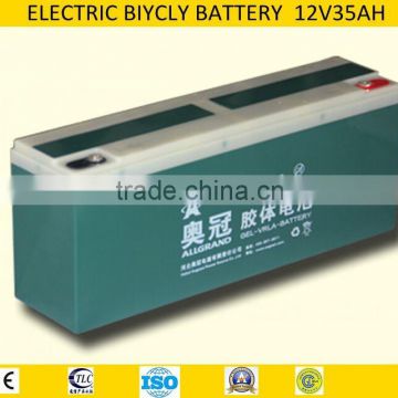 Factory price battery 12v35Ah e-bike/e-car/scooter battery, 6-DZM-35, AGM