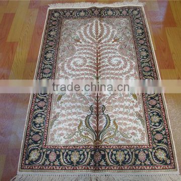 handmade silk rug small carpet guangzhou whosale muslim prayer rug