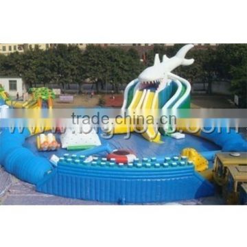 Factory price mobile giant amusement inflatable water park for aduls and kids