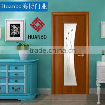 High quality Interior Veneer Wooden PVC MDF doors for rooms (HB-8080)