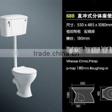 Chaozhou Bathroom Ceramic Two Piece Africa Toilet DT2688