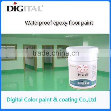 Non--solvent epoxy self-leveling middle flooring paint