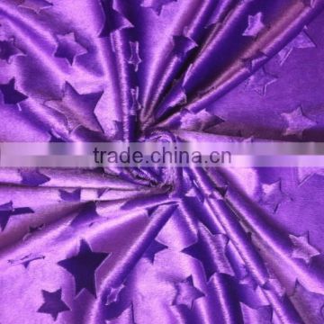 cheap star pattern embossing velvet fabric